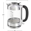 imageOVENTE Glass Electric Kettle Hot Water Boiler 17 Liter ProntoFill Tech w Stainless Steel Filter  1500W BPA Free Cordless Instant Water Heater Kettle for Coffee ampamp Tea Maker  Silver KG612SSilver