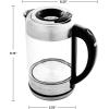imageOVENTE Glass Electric Kettle Hot Water Boiler 17 Liter ProntoFill Tech w Stainless Steel Filter  1500W BPA Free Cordless Instant Water Heater Kettle for Coffee ampamp Tea Maker  Silver KG612SClear