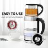 imageOVENTE Glass Electric Kettle Hot Water Boiler 17 Liter ProntoFill Tech w Stainless Steel Filter  1500W BPA Free Cordless Instant Water Heater Kettle for Coffee ampamp Tea Maker  Silver KG612SClear  Teapot