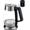 imageOvente Electric Hot Water Glass Kettle 18 Liter with 5 Heat Settings and LED Lights 1100 Watts Fast Heating and Keep Warm Function Perfect for Coffee Tea or Boiling Water Silver KG660S