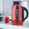 imageOvente Electric Stainless Steel Hot Water Kettle 17 Liter with 5 Temperature Control ampamp Concealed Heating Element BPAFree 1100 Watt Tea Maker with Auto ShutOff and Keep Warm Setting Red KS89R