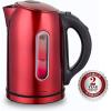 imageOvente Electric Stainless Steel Hot Water Kettle 17 Liter with 5 Temperature Control ampamp Concealed Heating Element BPAFree 1100 Watt Tea Maker with Auto ShutOff and Keep Warm Setting Red KS89R
