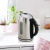 imageOvente Electric Stainless Steel Hot Water Kettle 17 Liter with 5 Temperature Control ampamp Concealed Heating Element BPAFree 1100 Watt Tea Maker with Auto ShutOff and Keep Warm Setting Silver KS89S
