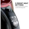 imageOvente Electric Stainless Steel Hot Water Kettle 17 Liter with 5 Temperature Control ampamp Concealed Heating Element BPAFree 1100 Watt Tea Maker with Auto ShutOff and Keep Warm Setting Red KS89R