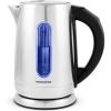 imageOVENTE Electric Tea Kettle Stainless Steel 17 Liter Instant Water Boiler Heater Cordless with Temperature Control Automatic Shut Off and Keep Warm Function for Coffee Milk Chocolate Red KS58RSilver