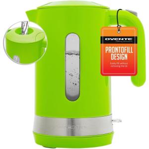 imageOVENTE Electric Kettle Hot Water Heater 17 Liter  BPA Free Fast Boiling Cordless Water Warmer  Auto Shut Off Instant Water Boiler for Coffee ampamp Tea Pot  White KP72WGreen ProntoFill