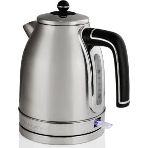 imageOVENTE Electric Kettle Water Boiler Stainless Steel 17 L Automatic ShutOff 1500W Cleo Collection Cool Touch Handle Portable Brew Coffee Maker Tea Heater w Boil Dry Protection Black KS755BSilver Matte