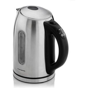 imageOvente Electric Stainless Steel Hot Water Kettle 17 Liter with 5 Temperature Control ampamp Concealed Heating Element BPAFree 1100 Watt Tea Maker with Auto ShutOff and Keep Warm Setting Silver KS89S