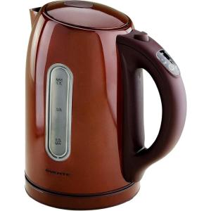 imageOvente Electric Stainless Steel Hot Water Kettle 17 Liter with 5 Temperature Control ampamp Concealed Heating Element BPAFree 1100 Watt Tea Maker with Auto ShutOff and Keep Warm Setting Brown KS89BRBrown