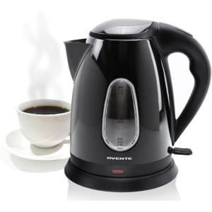 imageOvente KS93B 17 Liter BPA Free Stainless Steel Cordless Electric Kettle Black