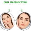 imageOVENTE 7quot Tabletop Makeup Mirror with 1X5X Magnification 360 Swivel Design and DoubleSided FreeStanding Vanity Mirror Ideal for Dresser Bathroom and Office Desk Polished Chrome MNLBT70CH1X5X