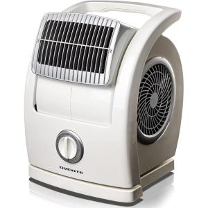 imageOVENTE Electric Blower Floor Fan 15quot with 3Speed Control 90 Oscillating and 45 Manual Pivoting Head LowNoise Technology and Easy to Clean Air Filter Ideal for Home Bedroom Office White BF74W