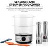 imageOvente 4 in 1 Limited Bundle Set with Electric Food Steamer  Electric Salt and Pepper Grinder Set  2 Pieces Premium Silicone Spatula with Stainless Steel Core Healthiest Kitchen Combo for Family