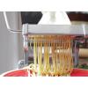 imageOVENTE Pasta Maker Machine Stainless Steel 7 Positions Thickness Setting with Hand Crank Roller Noodle Cutter and Countertop Clamp Perfect for Homemade Spaghetti Fettuccini and Ramen Red PA518R