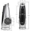imageOvente Portable Electric 304 Inch 90 Oscillating Tower Fan with 3 Speeds controlled by Manual Analog Knob with LowNoise Technology Cool Air Breeze Indoor Bedroom Home Office Silver TF87S