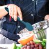 imageOvente Premium Silicone Spatula with Heat Resistant Protection and Stainless Steel Core Dishwasher Safe NonStick Utensils with Seamless Design Perfect for Baking Cooking ampamp Mixing Blue SP1001BL