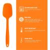 imageOvente Premium Silicone Spatula with Heat Resistant Protection and Stainless Steel Core Dishwasher Safe NonStick Utensils with Seamless Design Perfect for Baking Cooking ampamp Mixing Orange SP2001O