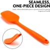 imageOvente Premium Silicone Spatula with Heat Resistant Protection and Stainless Steel Core Dishwasher Safe NonStick Utensils with Seamless Design Perfect for Baking Cooking ampamp Mixing Orange SP2001O