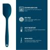 imageOvente Premium Silicone Spatula with Heat Resistant Protection and Stainless Steel Core Dishwasher Safe NonStick Utensils with Seamless Design Perfect for Baking Cooking ampamp Mixing Blue SP1001BL