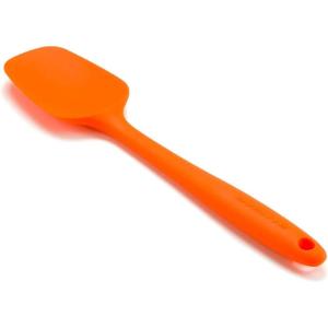 imageOvente Premium Silicone Spatula with Heat Resistant Protection and Stainless Steel Core Dishwasher Safe NonStick Utensils with Seamless Design Perfect for Baking Cooking ampamp Mixing Orange SP2001O