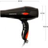 imageOvente 2200 Watt Professional Hair Dryer Ionic ampamp Tourmaline Technology Ideal for Body Volume ampamp Smoothing Comes w Two Concentrator Nozzle Attachments Lightweight for Home or Travel Black X3Silky Black