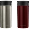 imageOvente Stainless Steel Vacuum Insulated Coffee Water Mug 12oz Portable Double Wall Handheld Tumbler with Tea Infuser BPAFree Spill Proof Travel Friendly for Hot Cold Beverage MSA12SR 2 Pack