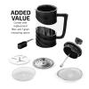 imageOvente French Press Coffee Tea and Espresso Maker Heat Resistant Borosilicate Glass with 4 Filter StainlessSteel System BPAFree Portable Pitcher Perfect for Hot ampamp Cold Brew 27oz Black FPT27BBlack