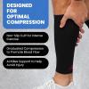 imageFittest Pro Calf Compression Sleeves and Leg Wraps for Shin Splint Support Pain Relief for Running Basketball CyclingBlack