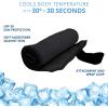 imageFROGG TOGGS Chilly Pad Pro Sport Microfiber Instant Cooling Towel Machine Washable Reusable 31quotx6quotBlack