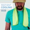 imageFROGG TOGGS Chilly Pad Pro Sport Microfiber Instant Cooling Towel Machine Washable Reusable 31quotx6quotHivis Green