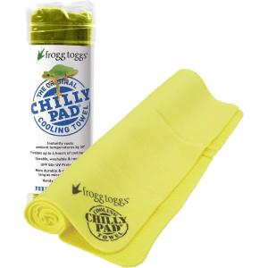 imageFROGG TOGGS Chilly Pad Instant Cooling Towel long lasting reusable Sports and Outdoors Neck Towel 33x13Hivis Yellow