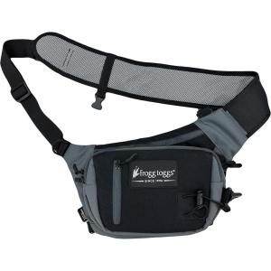 imageFROGG TOGGS Flats Sling Pack Easy HandsFree tackle storage bag with builtin Rod SupportBlack