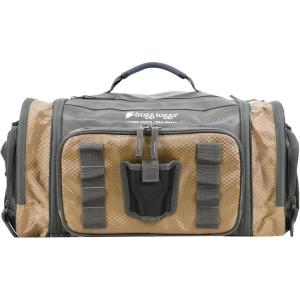 imageFROGG TOGGS Heavy Duty Fishing Tackle Duffle Bag Includes Bait TraysSolid Elements Brown