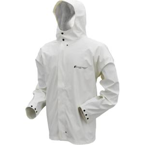imageFROGG TOGGS Mens Waypoint Angler Waterproof Durable Jacket with 4Way StretchWhite