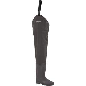 imageFROGG TOGGS Rana II Waterproof PVC Fishing Bootfoot Hip Wader for FishingBrown Felt