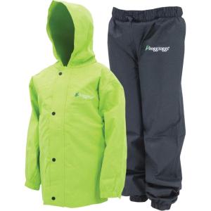 imageFROGG TOGGS Youth Polly Woggs Waterproof Breathable Rain SuitHivis Green