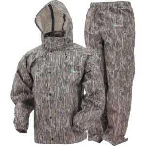 imageFROGG TOGGS Mens Classic AllSport 3Layer Waterproof Breathable Rain SuitMossy Oak Bottomland
