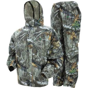 imageFROGG TOGGS Mens Classic AllSport 3Layer Waterproof Breathable Rain SuitRealtree Edge