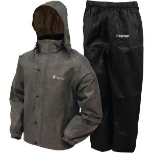 imageFROGG TOGGS Mens Classic AllSport 3Layer Waterproof Breathable Rain SuitStoneBlack