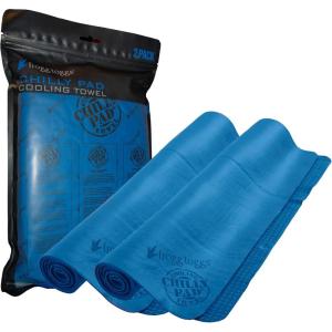 imageFROGG TOGGS Chilly Pad Cooling Towels 2 Pack 33quot x 13quotBlue  2 Pack