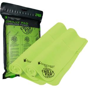 imageFROGG TOGGS Chilly Pad Cooling Towels 2 Pack 33quot x 13quotLime  2 Pack