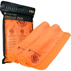 imageFROGG TOGGS Chilly Pad Cooling Towels 2 Pack 33quot x 13quotOrange  2 Pack