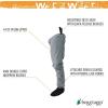 imageFROGG TOGGS Canyon II Breathable Waterproof Stockingfoot Fishing Hip Wader for FishingSlate