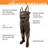 imageFROGG TOGGS Mens Grand Refuge 30 Bootfoot Hunting Wader with removable Insulation LinerBrown