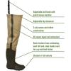 imageFROGG TOGGS Bull Frogg 3ply PVC Canvas Waterproof Fishing Bootfoot Hip Wader for Fishing Cleated or FeltFelt