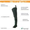 imageFROGG TOGGS Cascades 2ply PolyRubber Waterproof Fishing Bootfoot Hip Wader for Fishing Cleated or Felt11