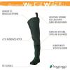 imageFROGG TOGGS Cascades 2ply PolyRubber Waterproof Fishing Bootfoot Hip Wader for Fishing Cleated or Felt11