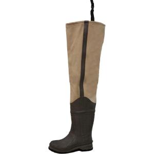 imageFROGG TOGGS Bull Frogg 3ply PVC Canvas Waterproof Fishing Bootfoot Hip Wader for Fishing Cleated or FeltFelt