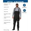 imageFROGG TOGGS Mens FTX Armor Premium Waterproof Rain Fishing BibsBlack