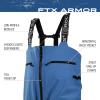 imageFROGG TOGGS Mens FTX Armor Premium Waterproof Rain Fishing BibsOcean Blue